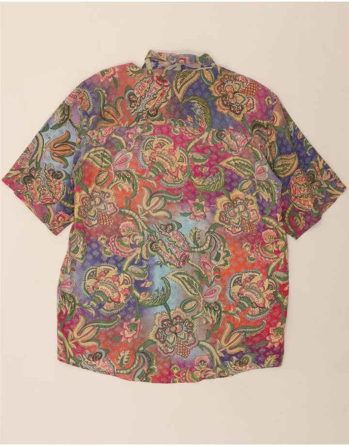 VINTAGE Womens Oversized Shirt Dress UK 14 Medium Multicoloured Paisley Vintage Vintage and Second-Hand Vintage from Messina Hembry 