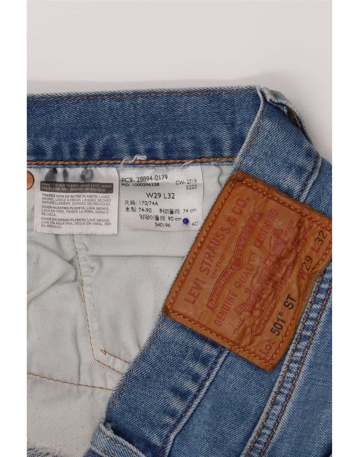 Levi's Dame 501 Straight Jeans W29 L32 Blå