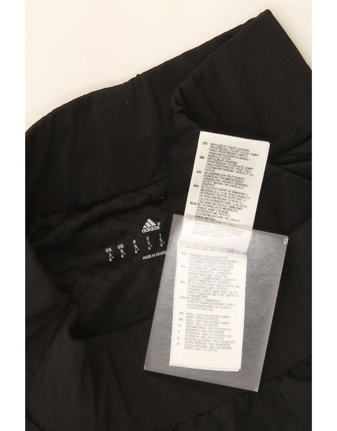 Adidas sportsshorts til kvinder UK 10 Small Black Polyester