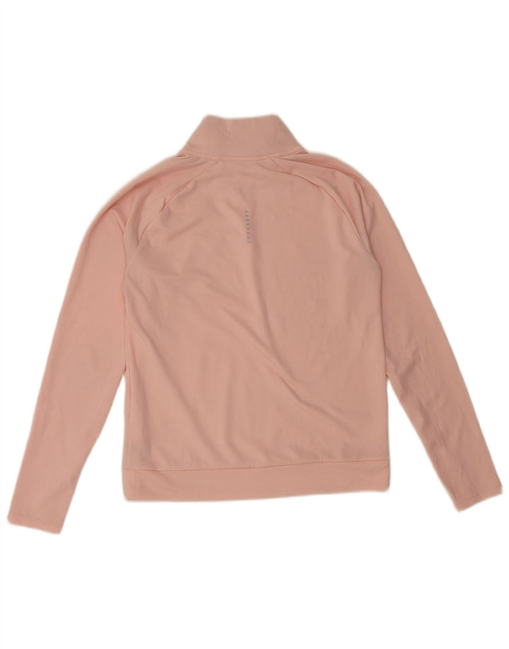 Nike Dame Oversized Grafisk Pullover med lynlås-hals Træningsdragt Top UK 6 XS Pink