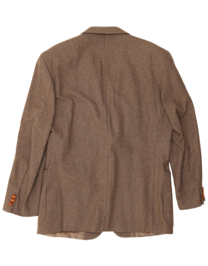 Rene Lezard Herre 2-knaps blazerjakke EU 50 Large Brown New Wool