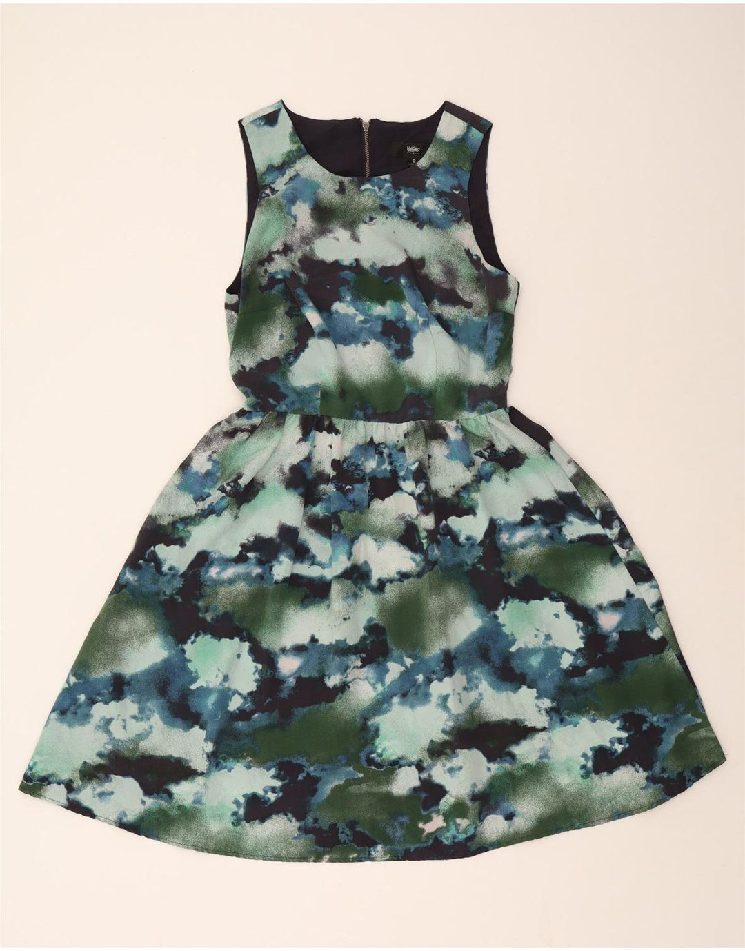 MOSSIMO Womens Sleeveless A-Line Dress US 2 XS Multicoloured Tie Dye Vintage Mossimo and Second-Hand Mossimo from Messina Hembry 