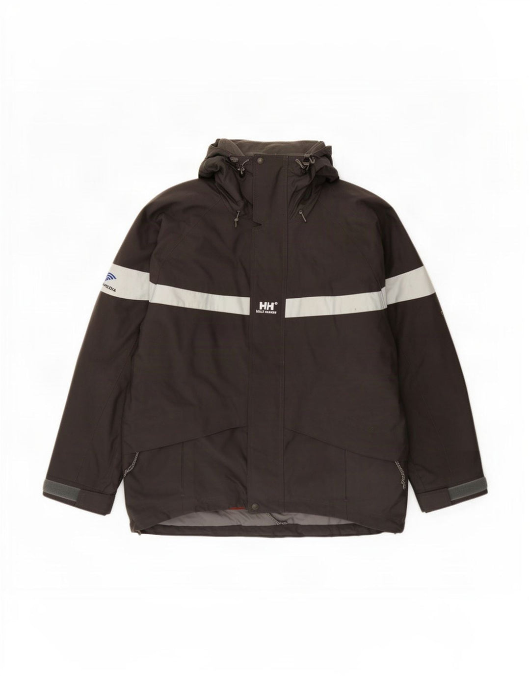 Helly Hansen Herre Hooded Windbreaker Jacket UK 38 Medium Grey Colourblock