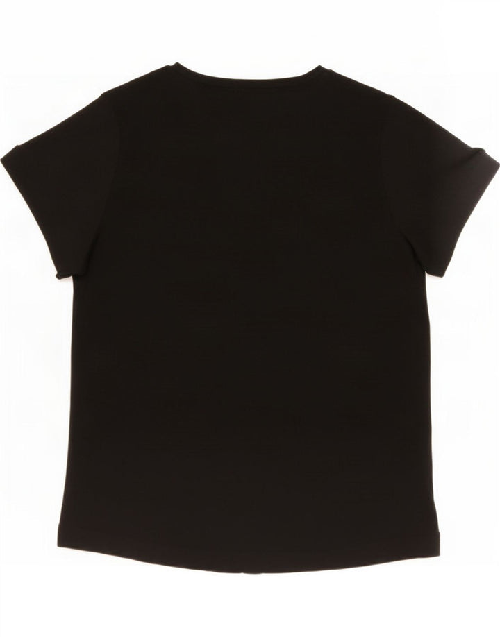 French Connection Dame T-Shirt Top UK 10 Small Black Polyester