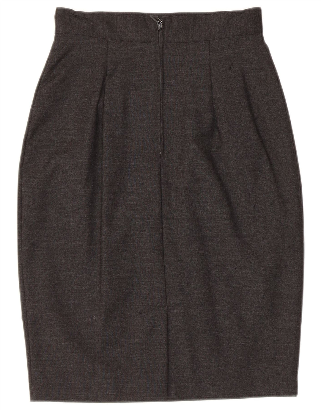 Benetton Womens High Waist Pencil Skirt IT 40 Small W24 Grey Acetate