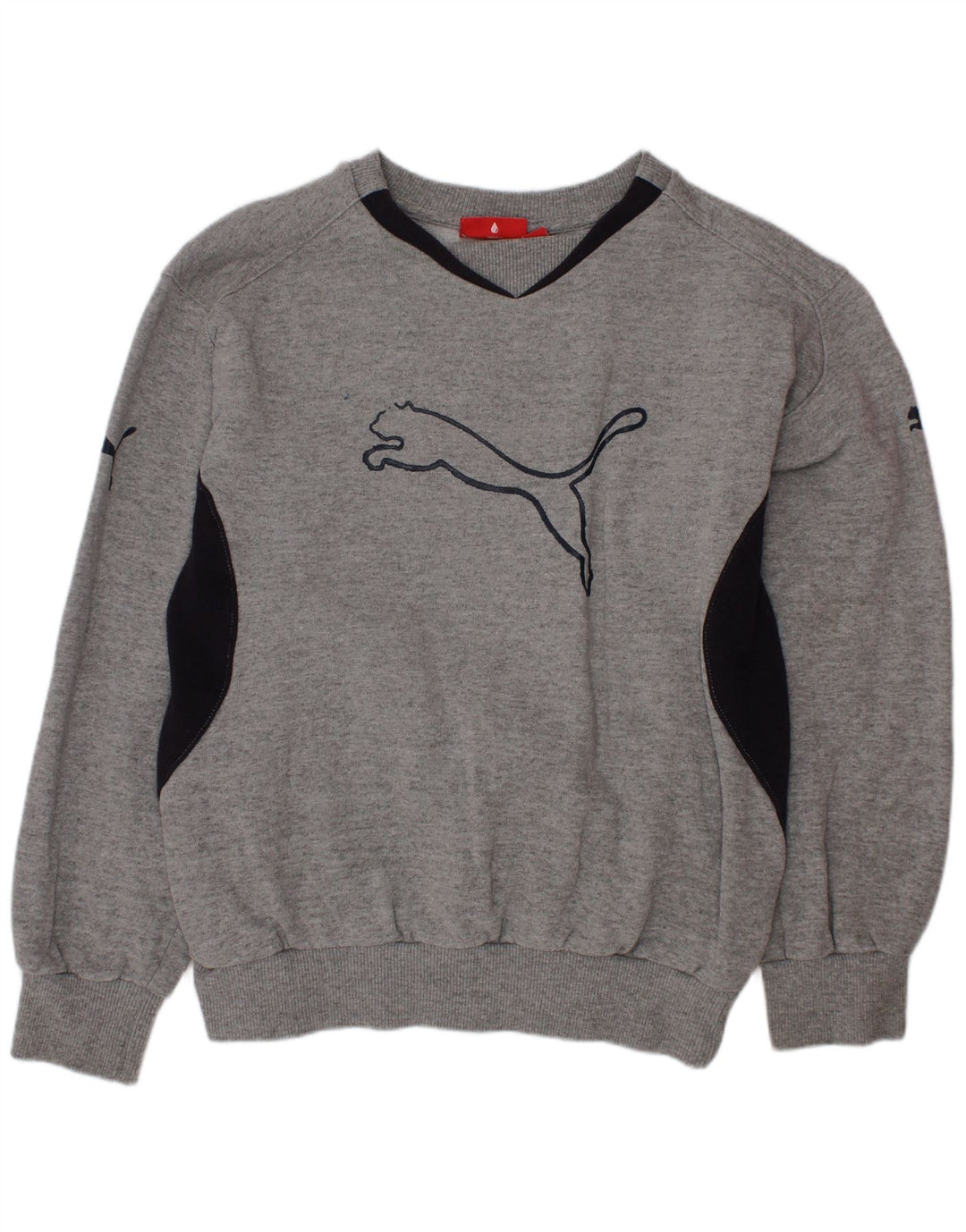 NIKE Grafisk Sweatshirt-trøje til drenge 9-10 år Grå Colourblock Bomuld