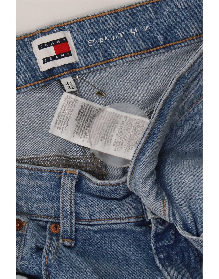 Tommy Hilfiger Herre Slim Jeans W33 L32 Blå Bomuld