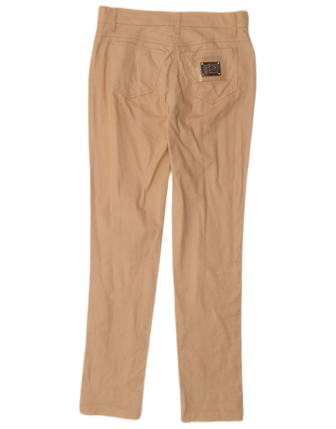 Roccobarocco Dame Skinny Jeans IT 42 Medium W30 L31 Beige Bomuld
