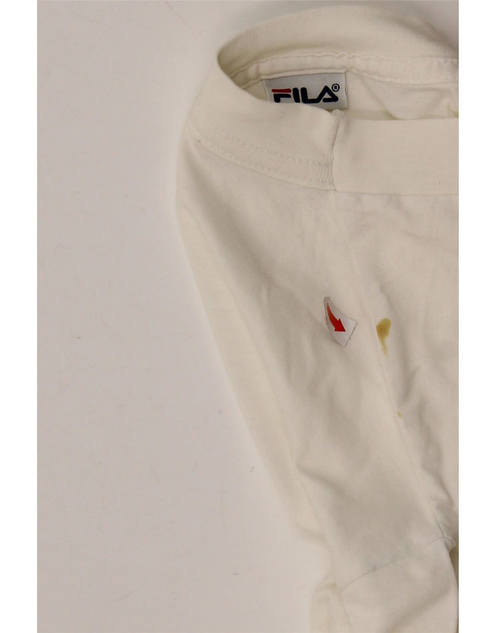 FILA Herre T-Shirt Top Lille Hvid