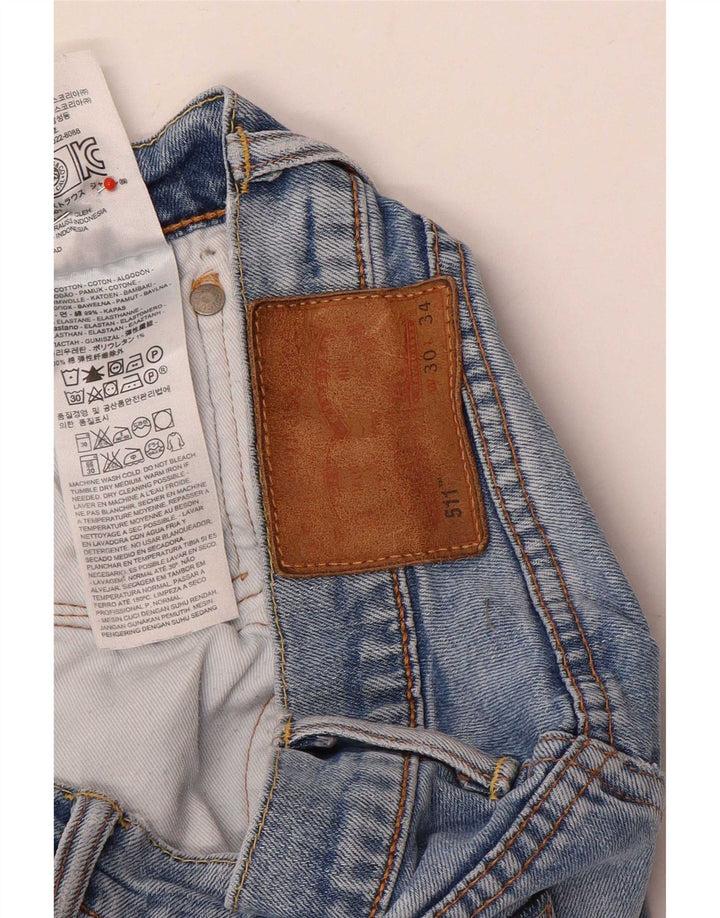 Levi's Herre 511 Slim Jeans W30 L34 Blå