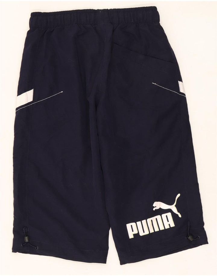 PUMA Grafiske sportsshorts til mænd XS Marineblå Colourblock
