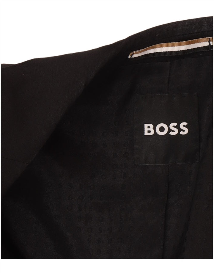 Hugo Boss Herre 2-knaps blazerjakke EU 56 3XL Sort Uld