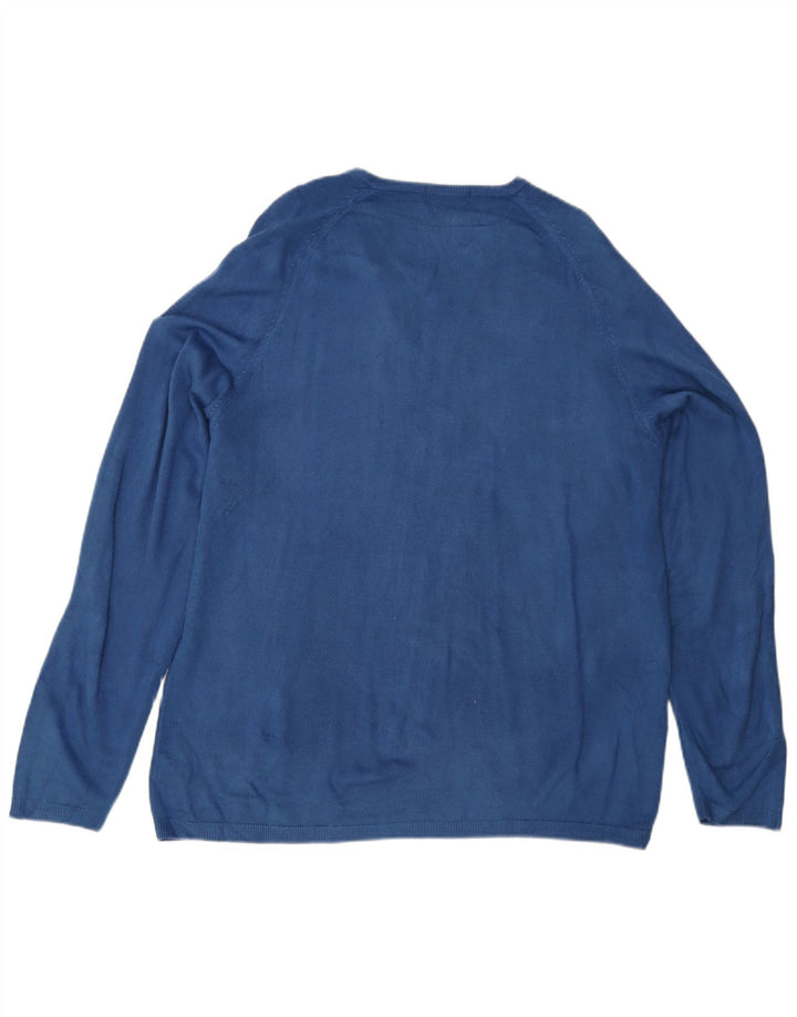 Marks & Spencer Herre Autograf V-hals sweater Stor Blå Akryl