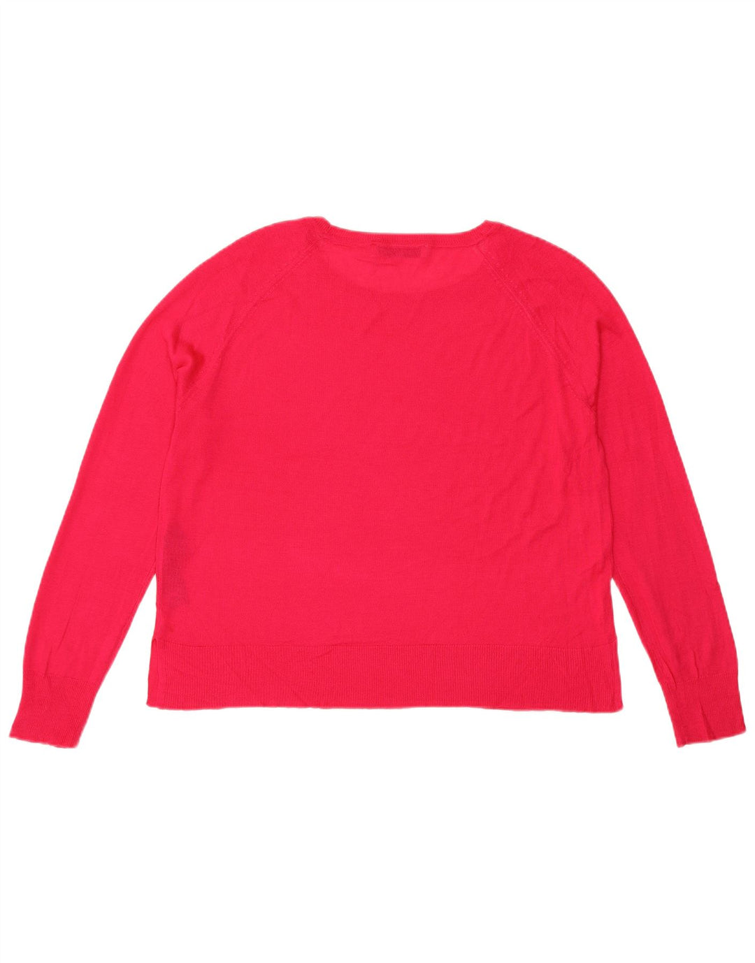 Zara Dame Oversized Crew Neck Jumper Sweater UK 10 Small Pink Viscose
