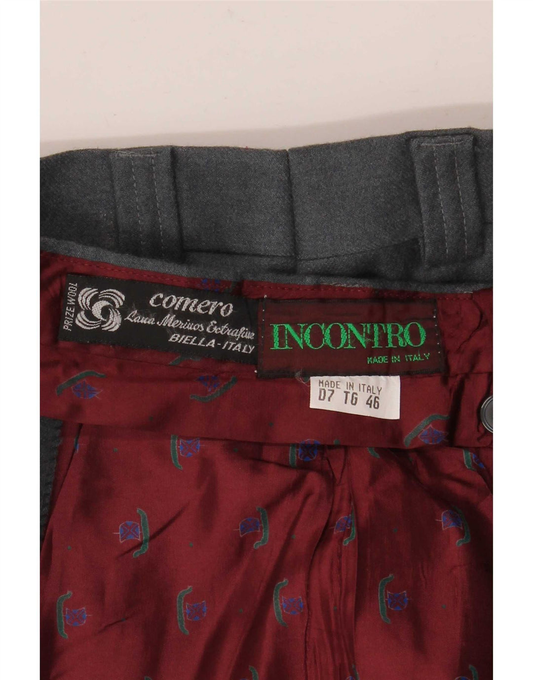 Comero Herre Pegged Suit Trousers IT 46 Small W30 L30 Grå