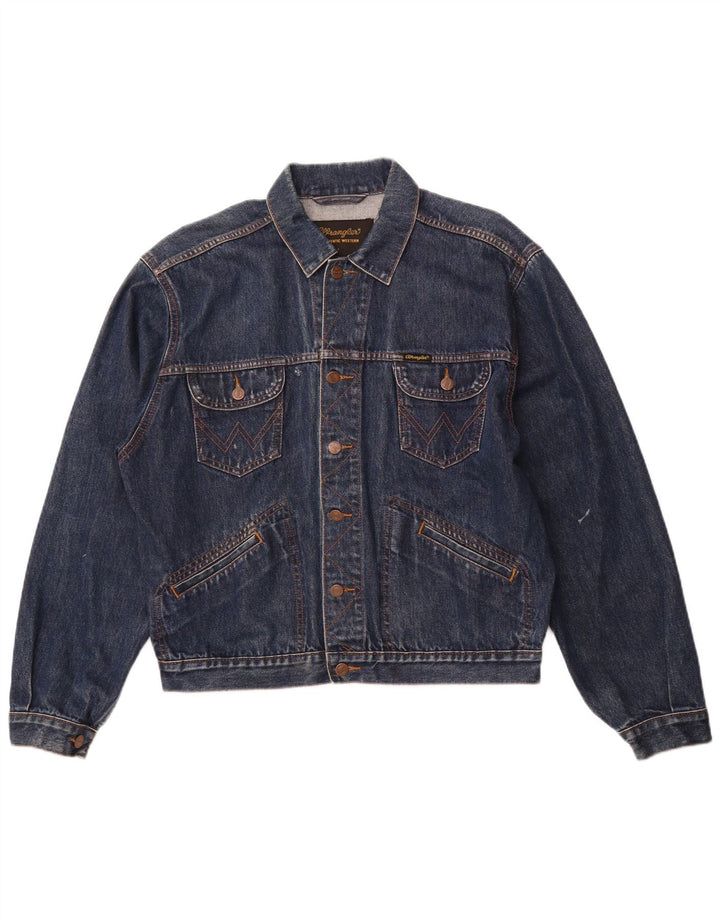 WRANGLER Denimjakke til mænd UK 40 Stor marineblå bomuld