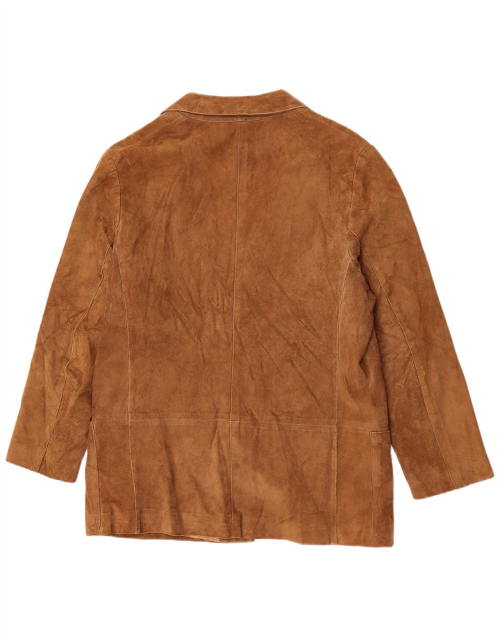 Vintage herre 1 knap ruskind blazerjakke UK 36 Small Brown