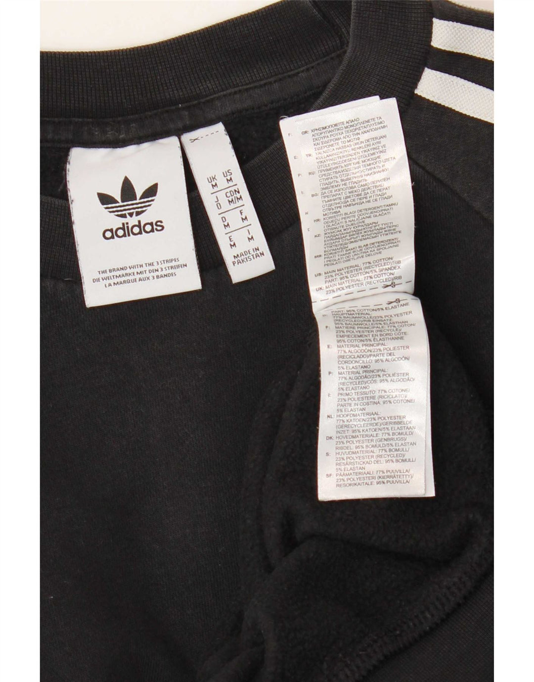 Adidas Sweatshirt Jumper Medium Sort bomuld til mænd