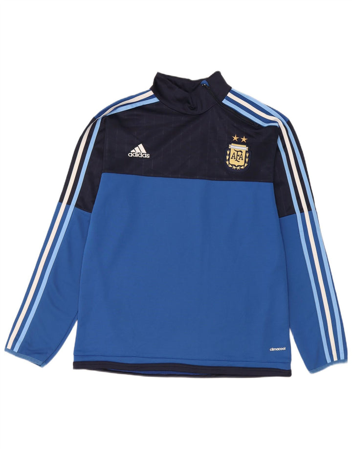 Adidas Herre Climacool Grafisk Pullover Træningsdragt Top Stor Blå Colourblock