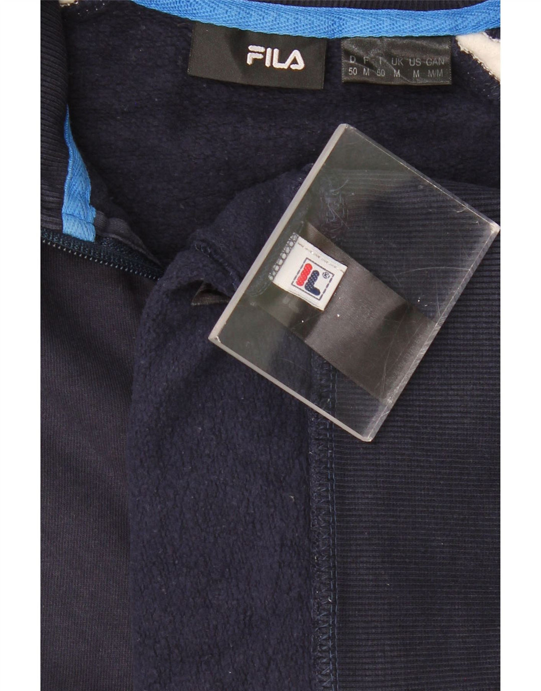 FILA Sweatshirt med lynlås til mænd Medium Marineblå Colourblock