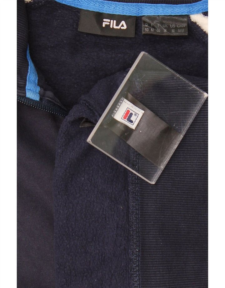 FILA Sweatshirt med lynlås til mænd Medium Marineblå Colourblock