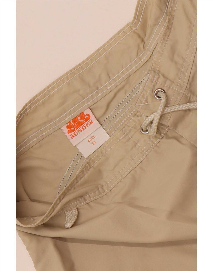Sundek Svømmeshorts til kvinder UK 16 Stor Beige Nylon