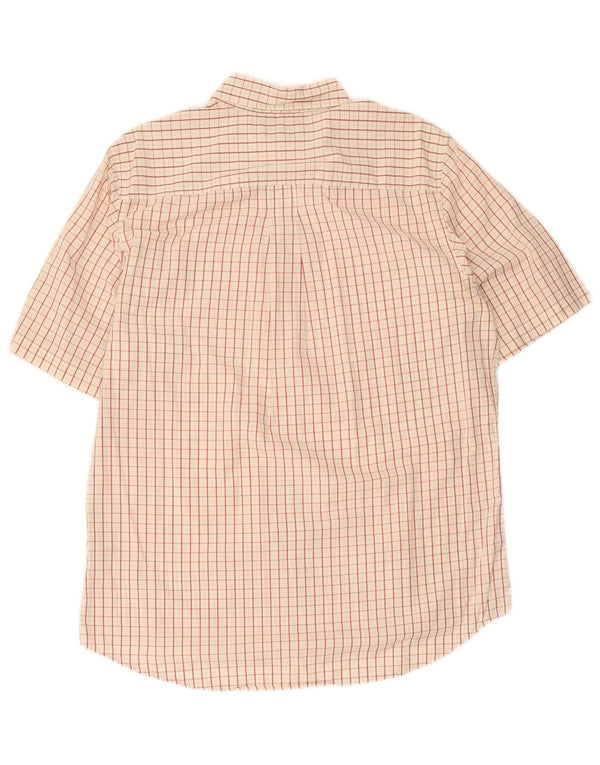 Timberland Kortærmet Herreskjorte Medium Beige Ternet Bomuld