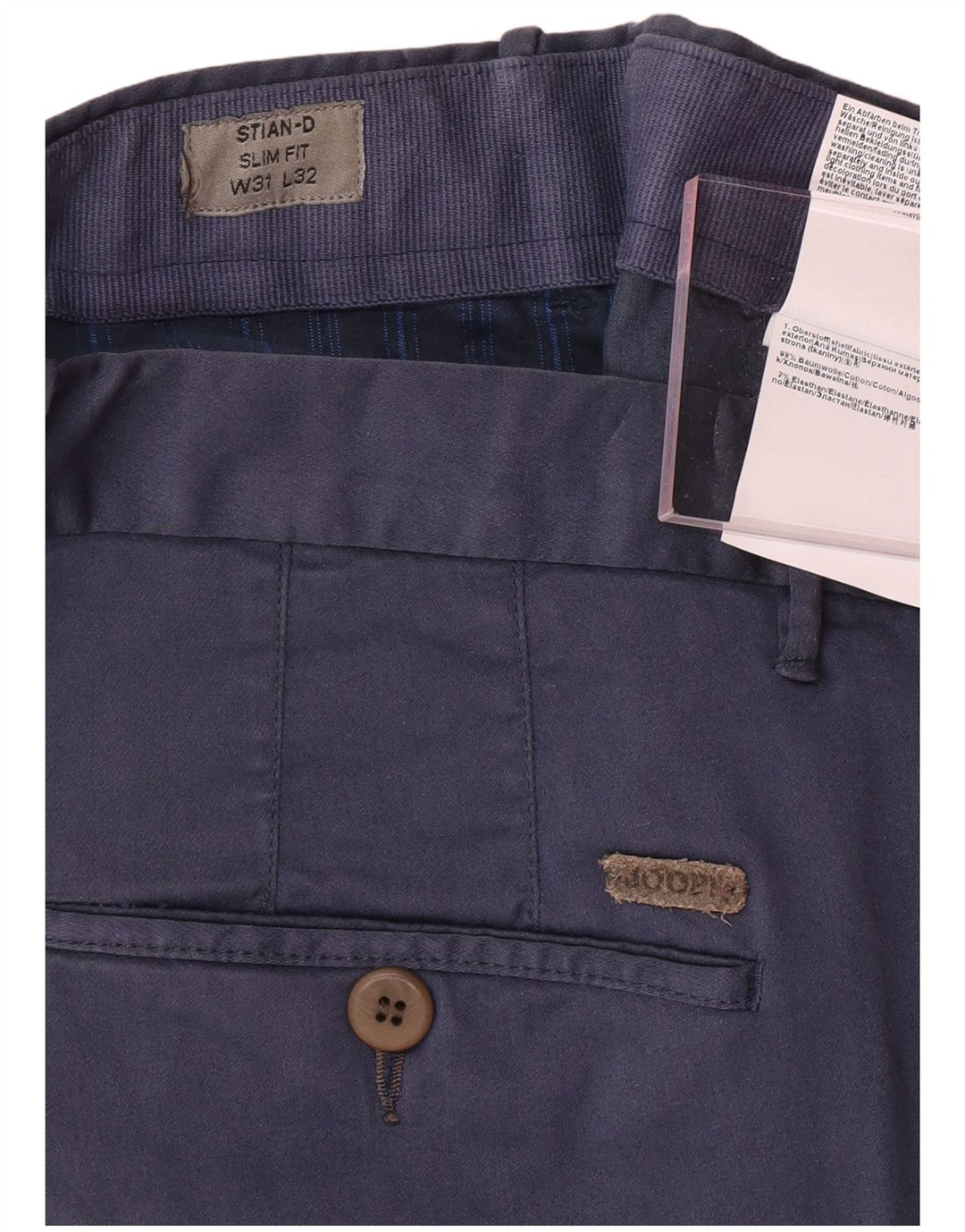 JOOP Herre Slim Fit Chino Bukser W31 L32 Marineblå Bomuld