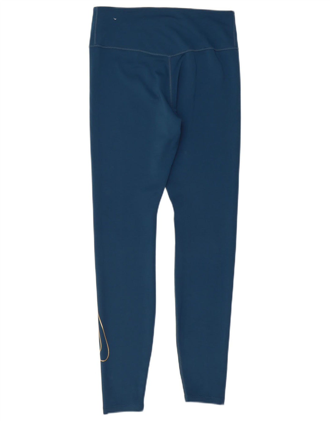 Nike Dame Dri Fit Grafiske Leggings UK 12 Medium Blue Polyester