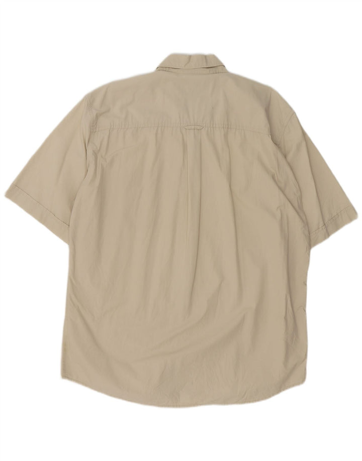 Marlboro Classics Kortærmet Herreskjorte XL Beige Bomuld