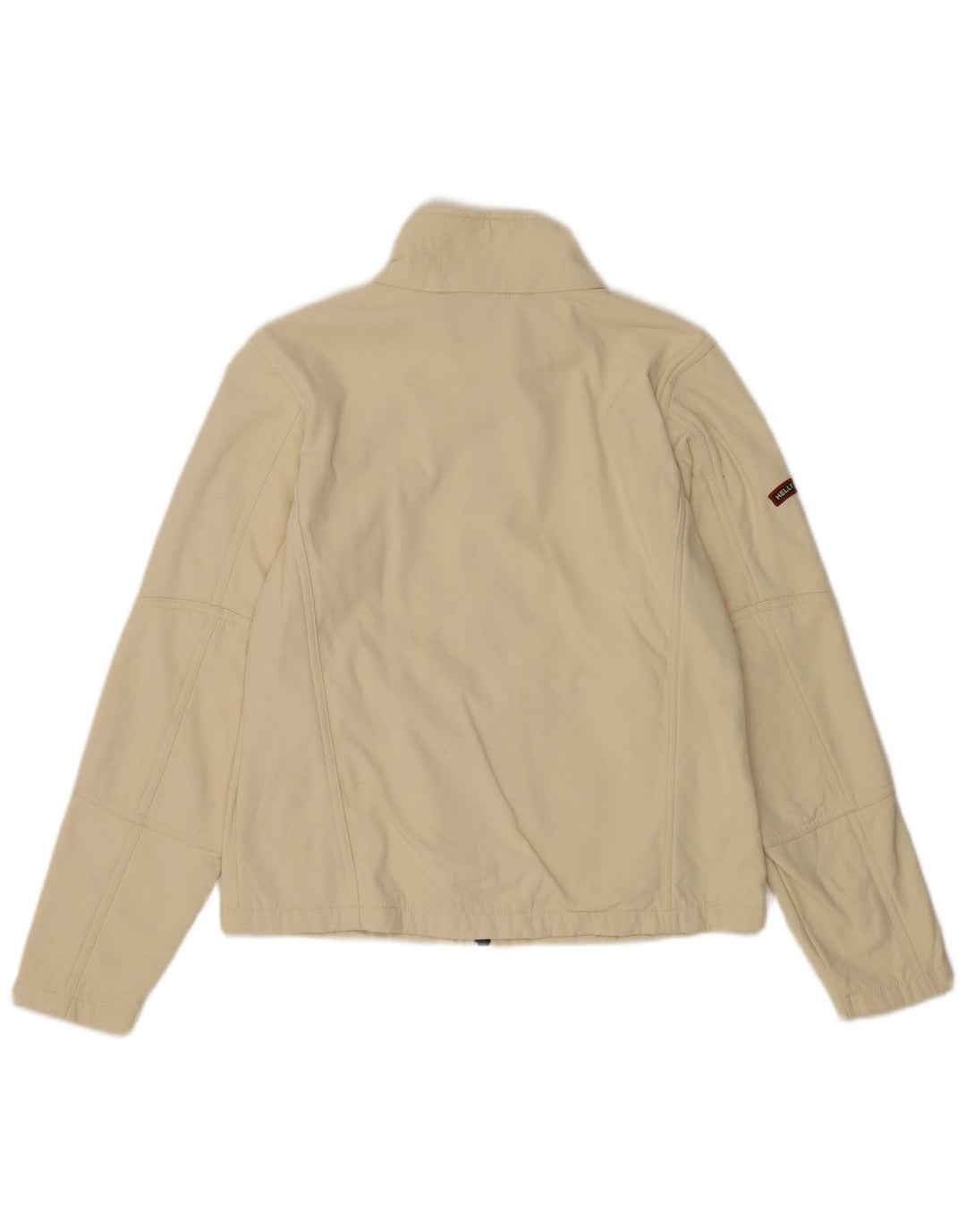 Helly Hansen Womens Tracksuit Top Jacket UK 14 Medium Beige Nylon