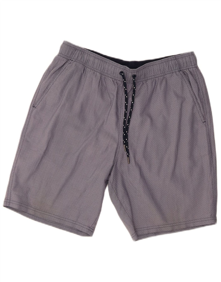Marks & Spencer Sportsshorts til mænd Medium marineblå geometrisk bomuld