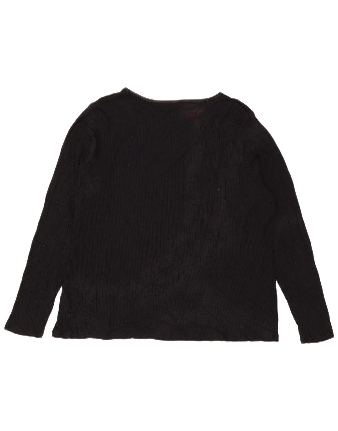 Marks & Spencer Dame Top Langærmet UK 24 4XL Sort Viscose