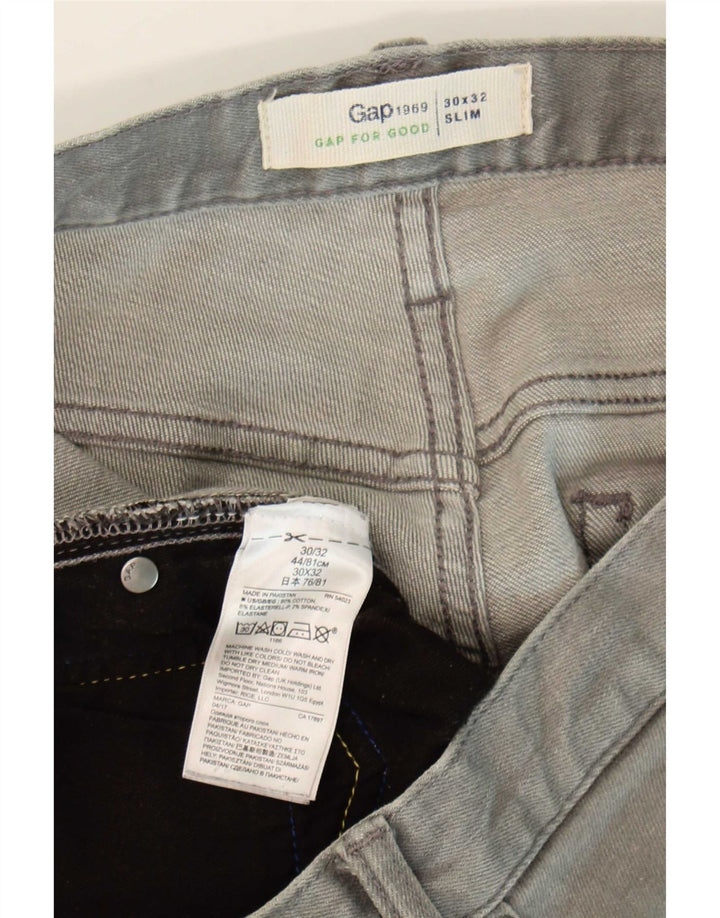 Gap Herre Slim Jeans W30 L32 Grå Bomuld