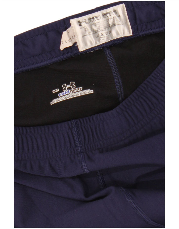 UNDER ARMOUR Dame Cold Gear Leggings UK 12 Medium Navy Blue