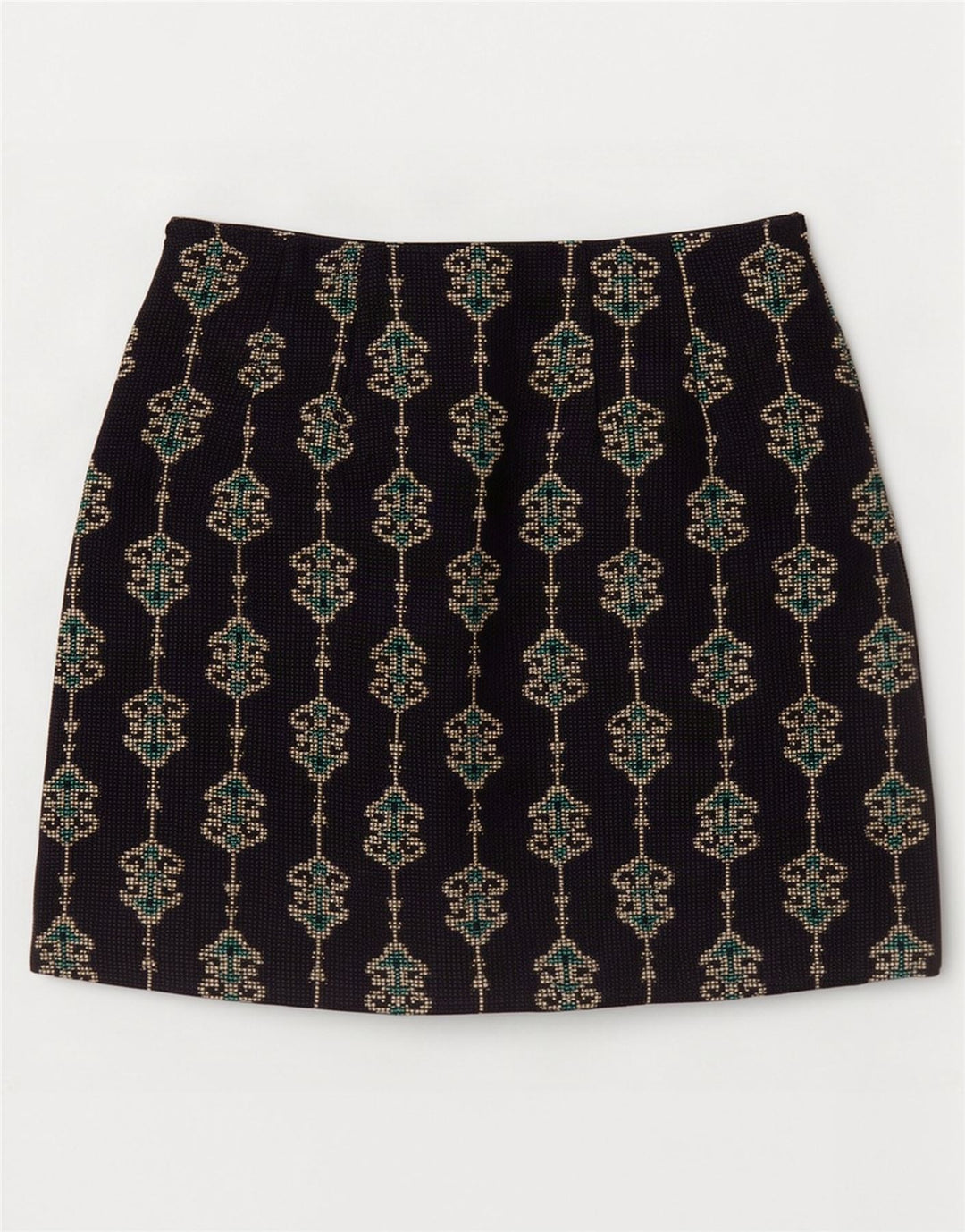 Zara Dame Mini-nederdel XS W24 Marineblå Paisley Polyester