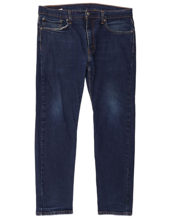 Levi's Herre 502 tilspidsede jeans W36 L32 marineblå bomuld