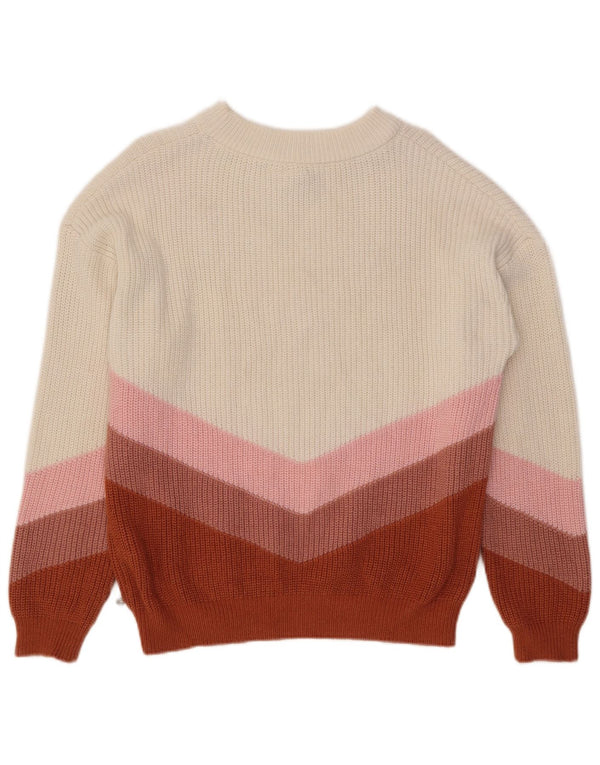 Roxy Womens Boat Neck Jumper Sweater UK 14 Medium Multicolored Colourblock