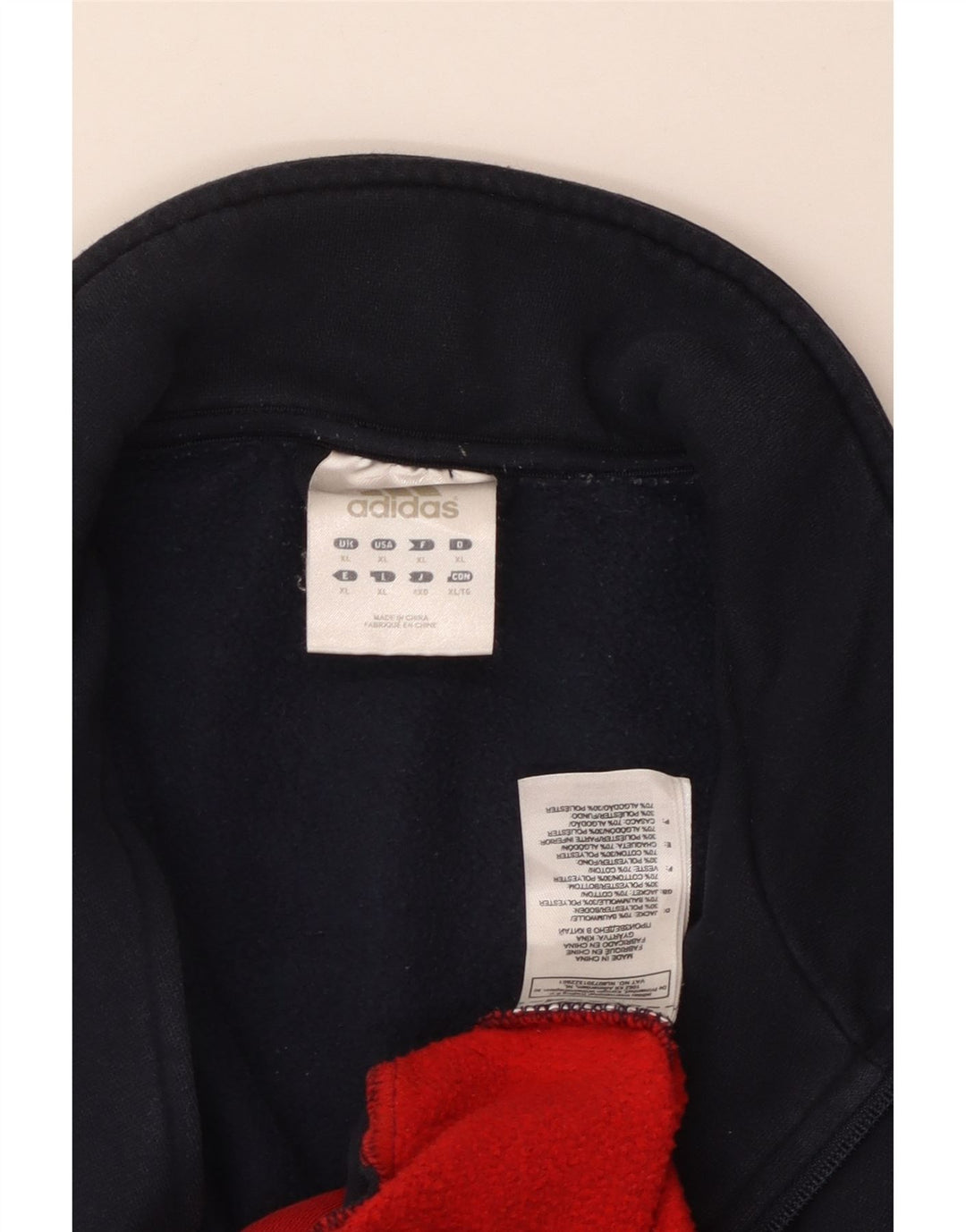 Adidas Træningsdragt til mænd Topjakke XL Marineblå Colourblock Bomuld