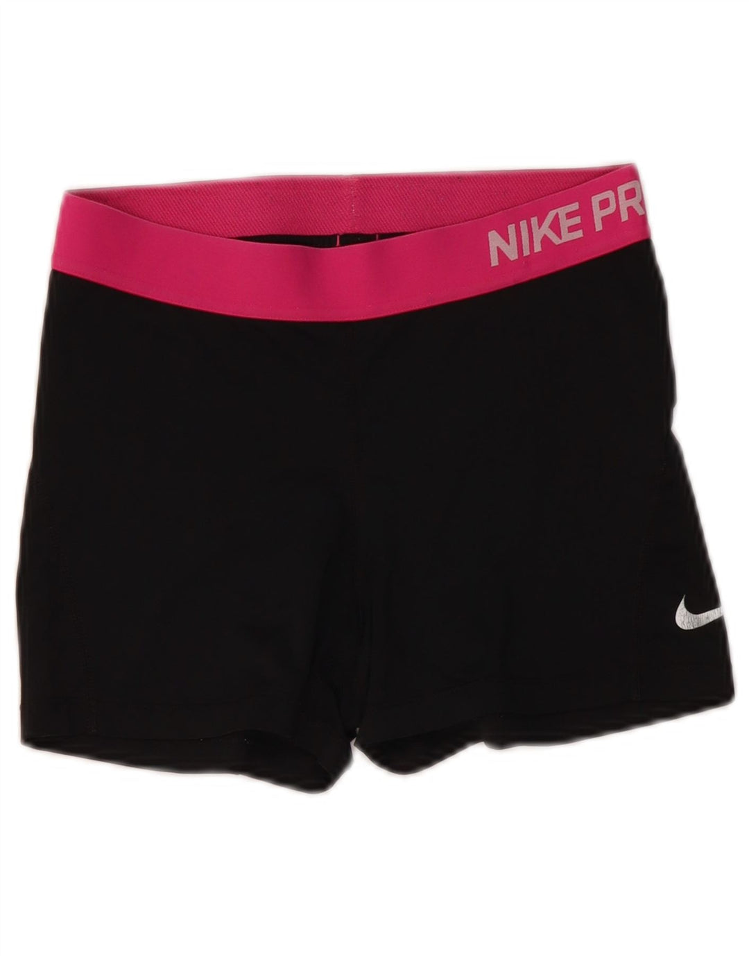 NIKE Dri Fit grafiske sportsshorts til kvinder UK 12 Medium Black Colourblock