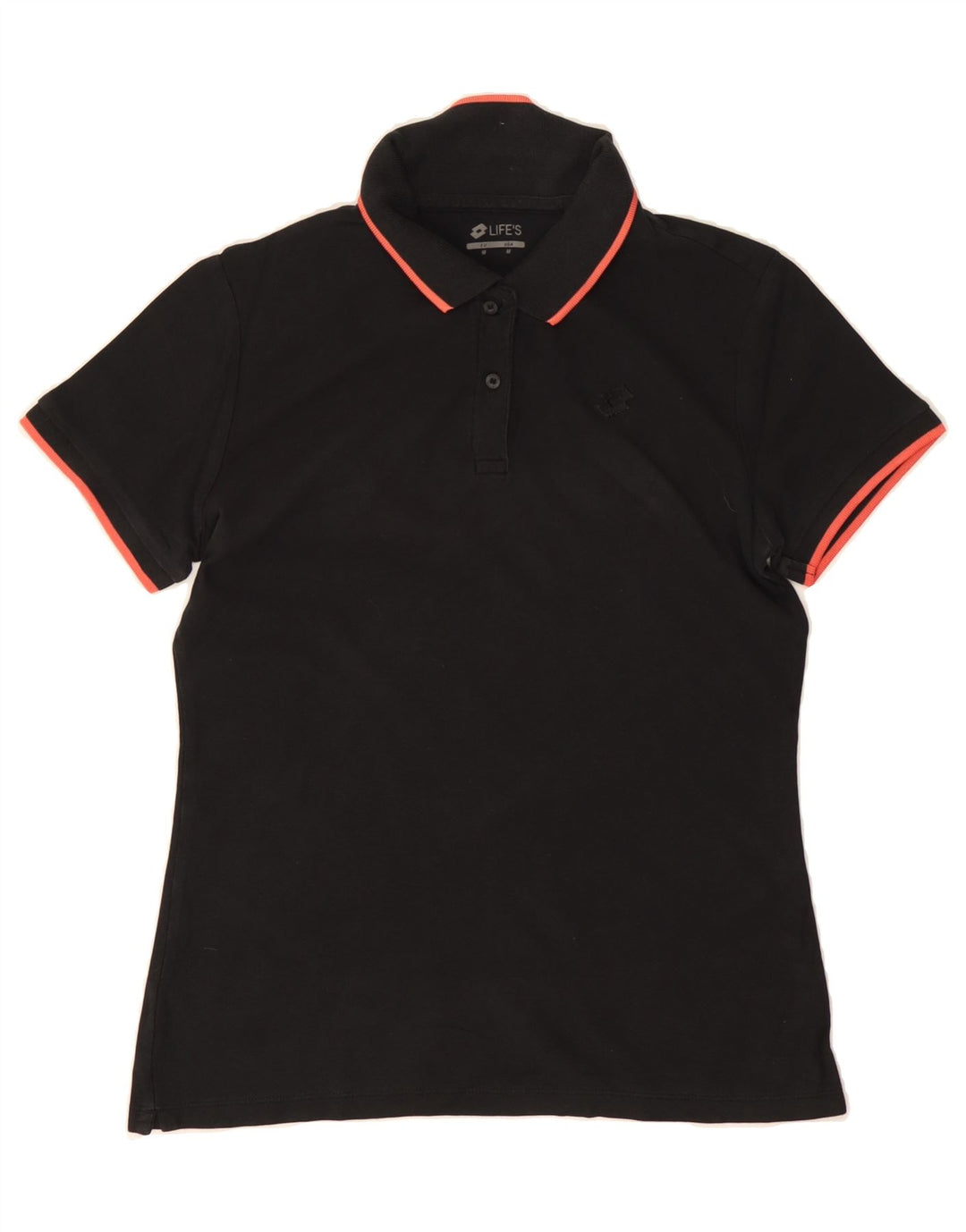 LOTTO Womens Polo Shirt UK 14 Medium Black Vintage Lotto and Second-Hand Lotto from Messina Hembry 