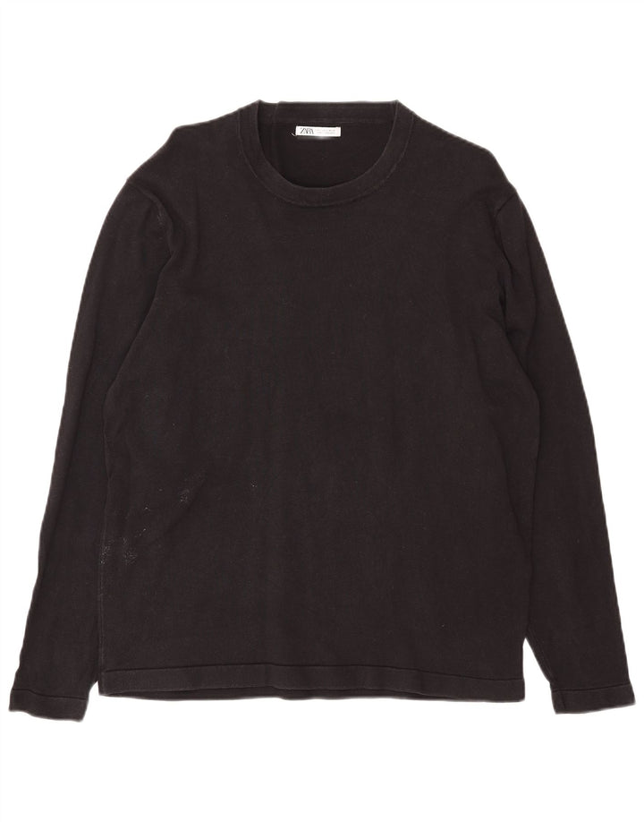 Zara Dame Top Langærmet UK 16 Large Sort