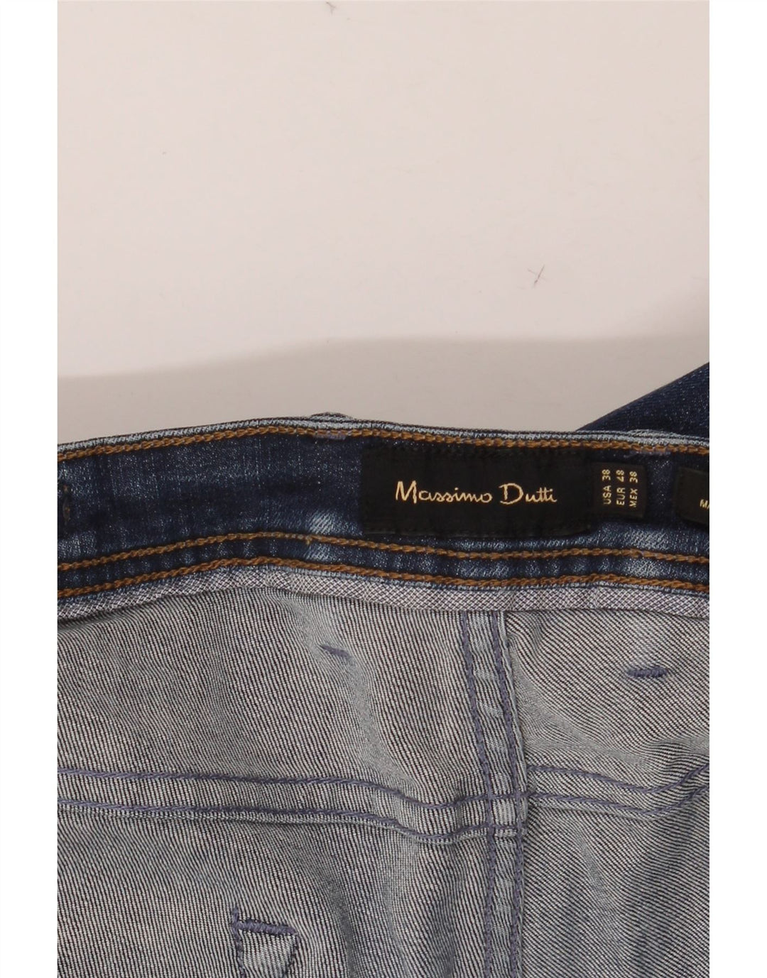 MASSIMO DUTTI Herre Slim Jeans EU 48 XL W38 L32 Blå