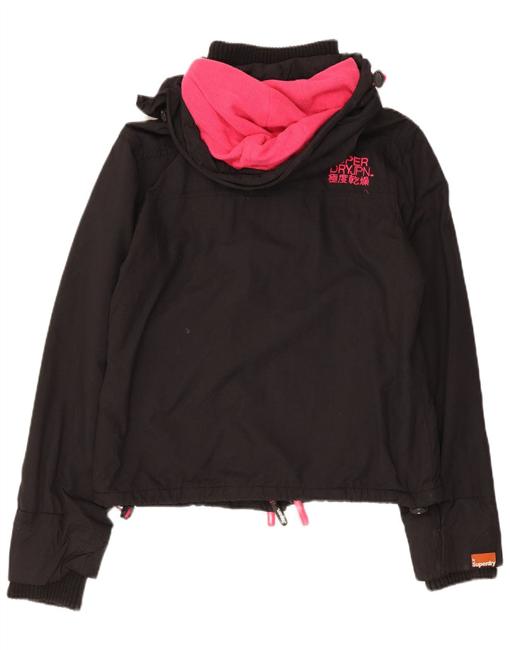 Superdry Graphic Windbreaker Jacket til kvinder UK 14 Medium Black