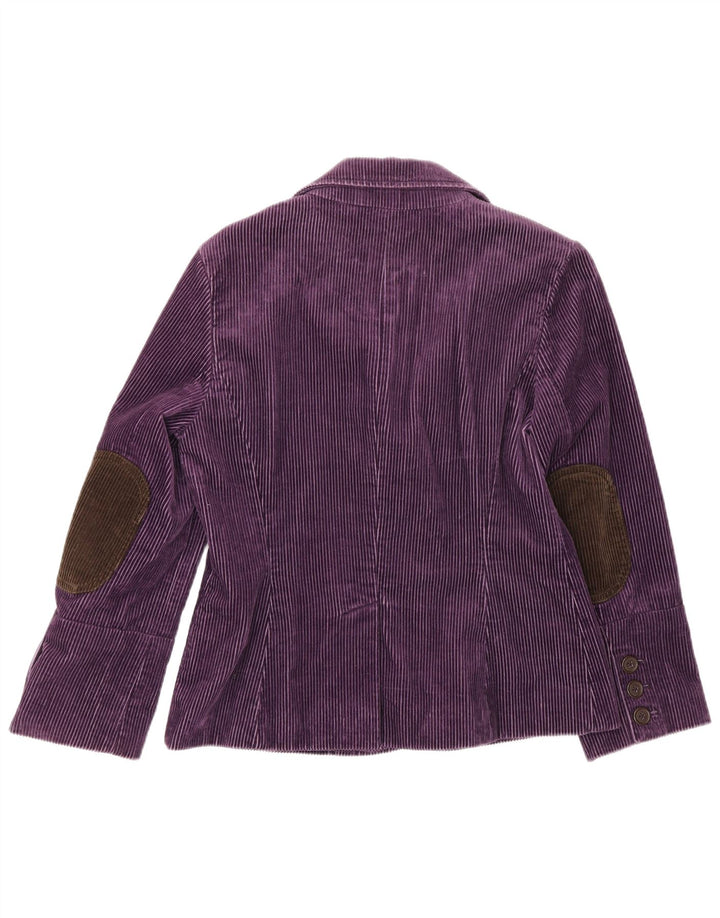 Boden Dame 3-knaps Corduroy Blazer Jacket UK 12 Medium Lilla Bomuld
