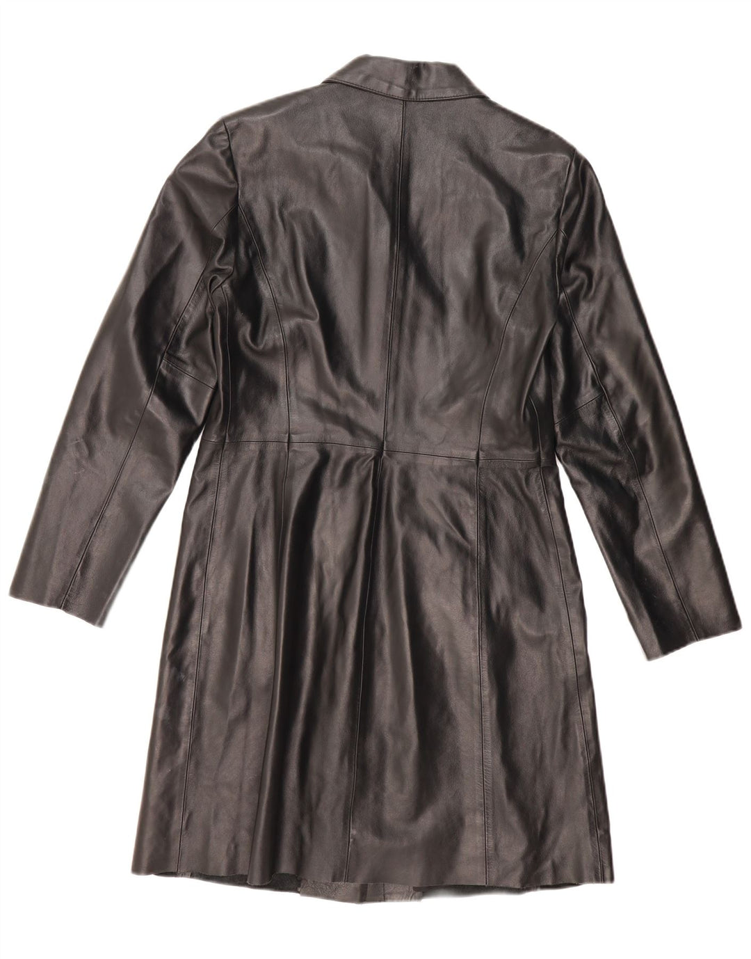 BENETTON Læderfrakke til kvinder IT 46 Stor sort læder