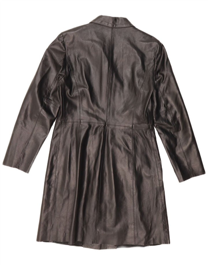 BENETTON Læderfrakke til kvinder IT 46 Stor sort læder