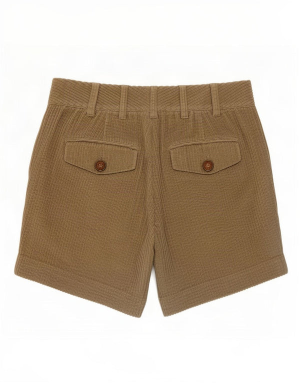 Massimo Dutti Womens Pegged Corduroy Shorts EU 36 XS W26 Brun Polyester