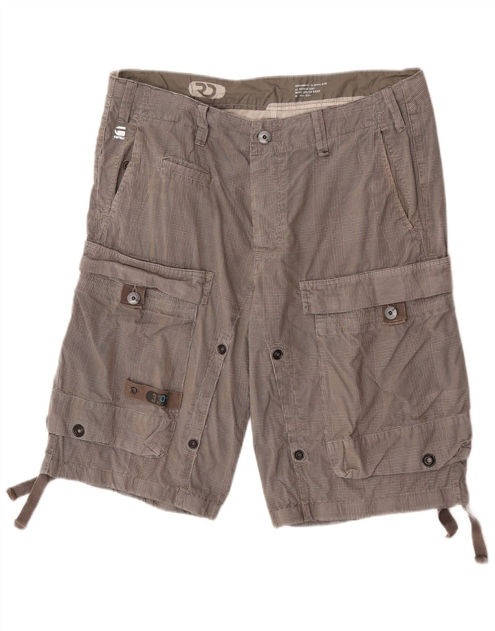 G-Star Herre Cargo Shorts W34 Large Grey Ternet Bomuld