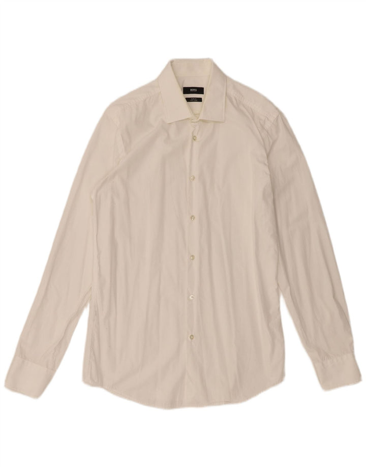 Hugo Boss Herre Slim Fit skjorte Medium White